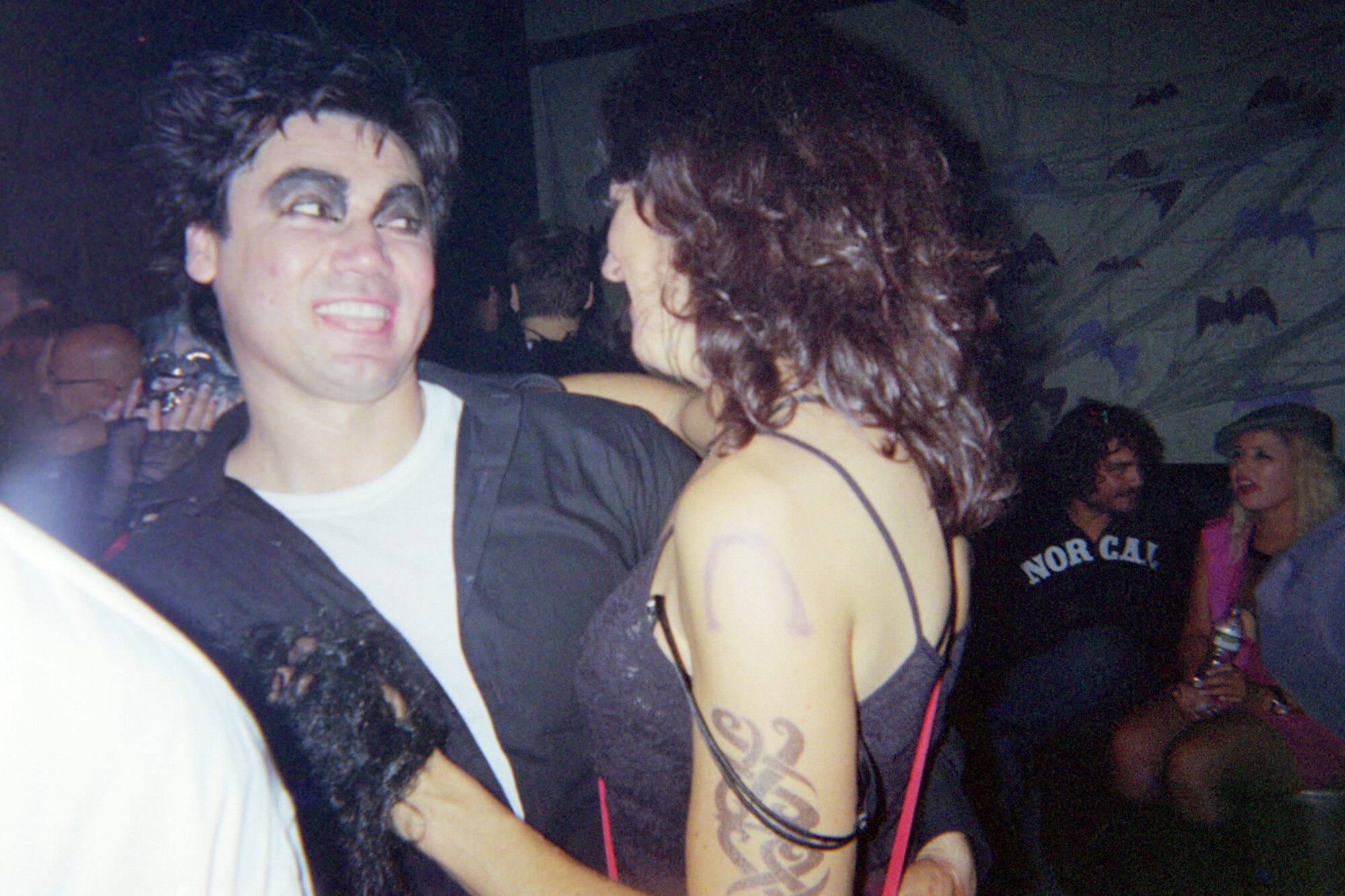 mike dressed as Robert Smith from the cure for halloween dancing with me at DNA Lounge in SF